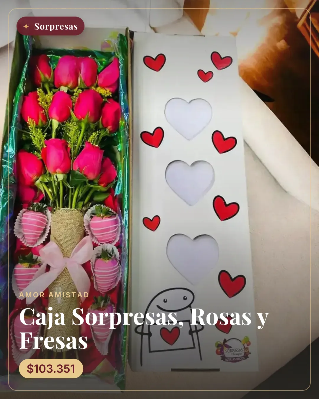 Caja Sorpresas, Rosas y Fresas